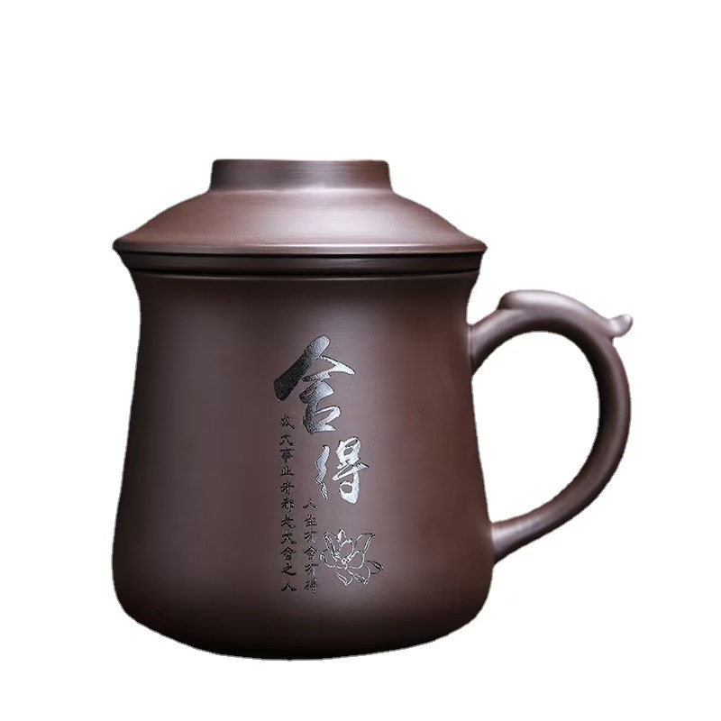 【天之锦】瓷语花香 紫砂杯套装