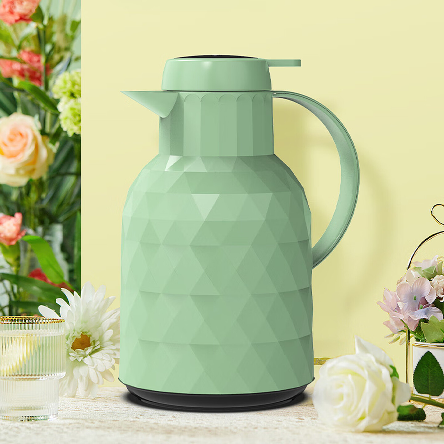 【保销】乐唯诗（LOVWISH）钻石温显保温壶1.6L 家用暖水瓶玻璃内胆温显款