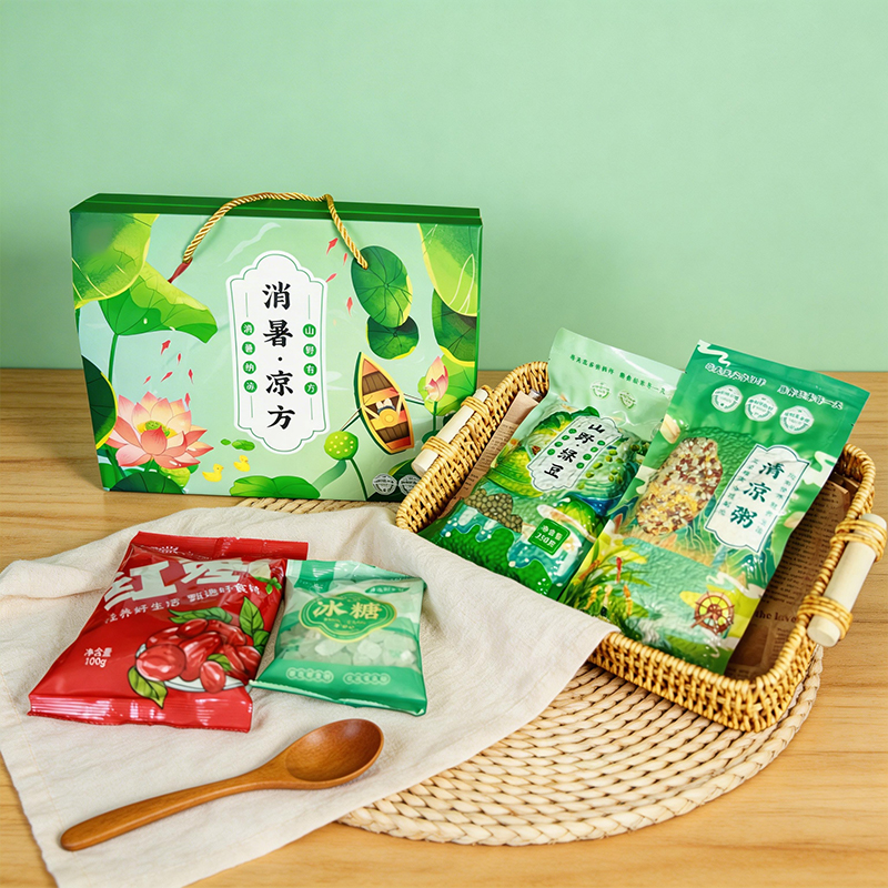 【保销】山野源粮 消暑凉方700g套装 绿豆250g+冰糖100g+红枣100g+清凉粥250g