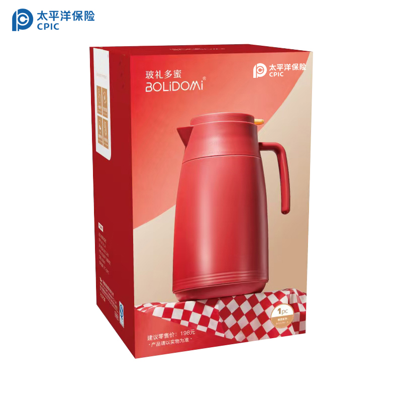 【太保形象品】玻礼多蜜 W-CY/L1H 橙意保温壶 热水壶 计价单位:个 货期10天